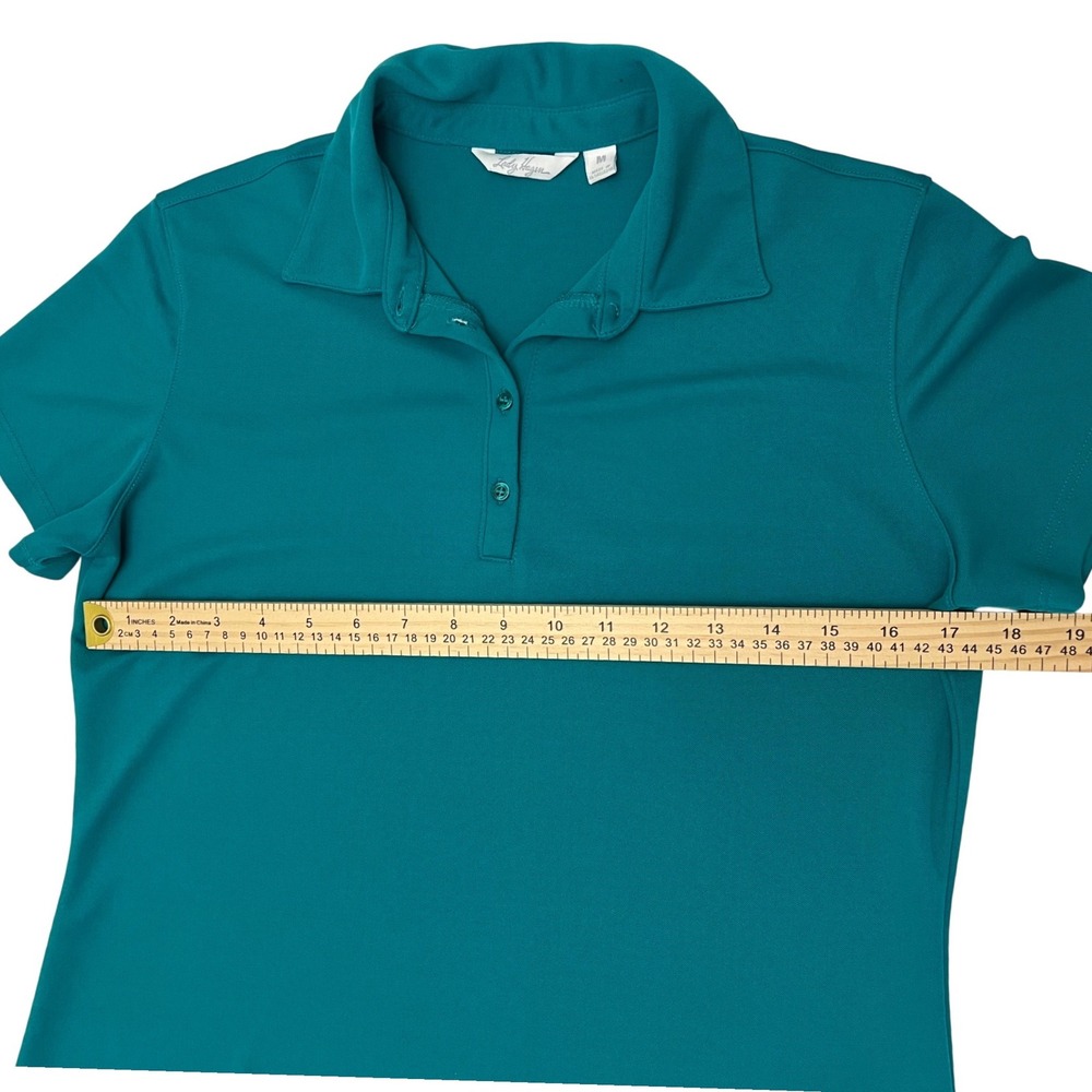 Lady Hagen Womens Teal Green Short Sleeve Golf Polo Shirt Size M Athletic Pique - Picture 5 of 11